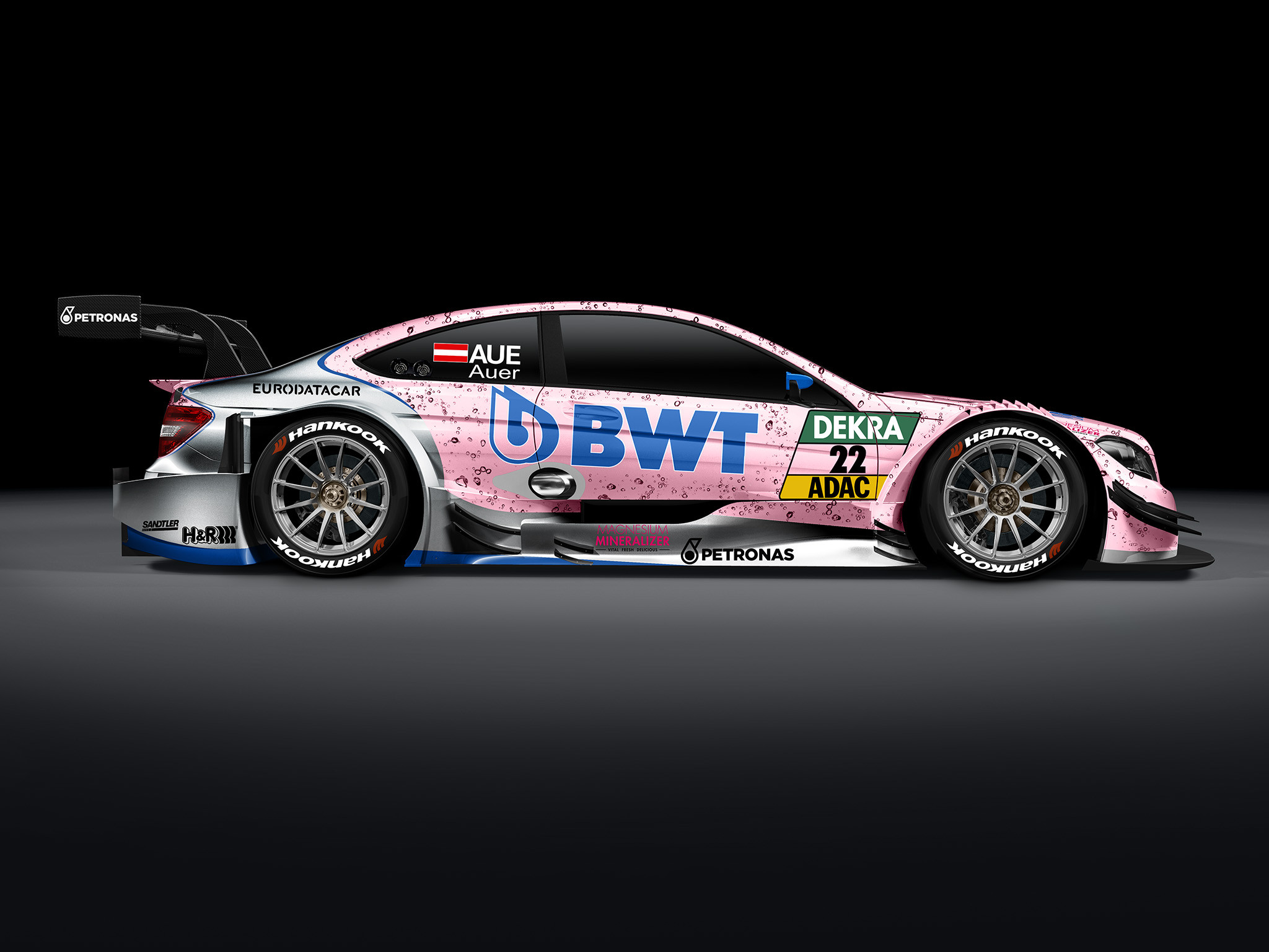 BWT sponsored Mercedes DTM car